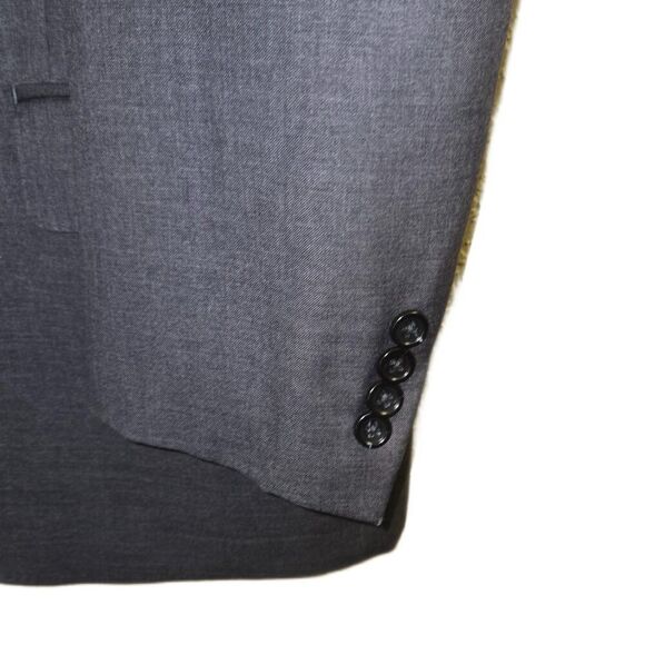 Baroni Mens Grey Wool Two Button Blazer Size 42R - Picture 5 of 6